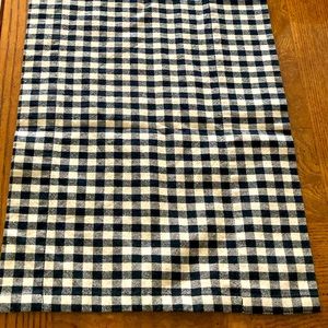 Gingham Window Valance - Black & Ivory